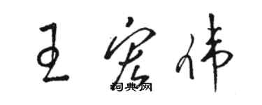 骆恒光王宏伟草书个性签名怎么写