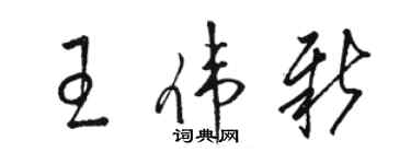 骆恒光王伟新草书个性签名怎么写