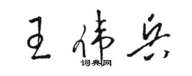 骆恒光王伟兵草书个性签名怎么写