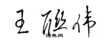 骆恒光王联伟草书个性签名怎么写