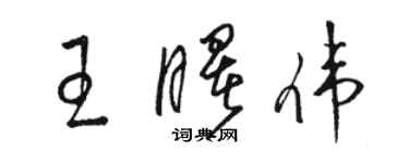 骆恒光王曙伟草书个性签名怎么写