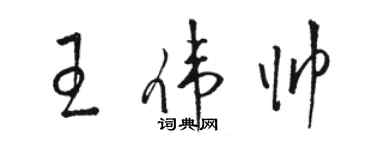 骆恒光王伟帅草书个性签名怎么写