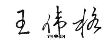 骆恒光王伟格草书个性签名怎么写