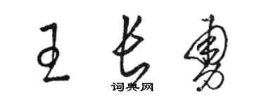 骆恒光王长勇草书个性签名怎么写