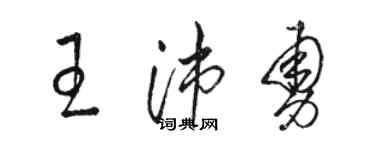 骆恒光王沛勇草书个性签名怎么写