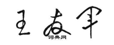 骆恒光王友军草书个性签名怎么写