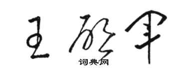 骆恒光王启军草书个性签名怎么写