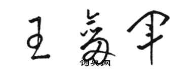 骆恒光王剑军草书个性签名怎么写
