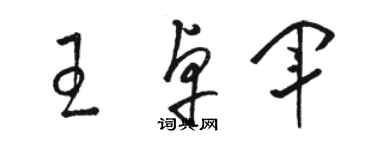 骆恒光王卓军草书个性签名怎么写