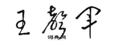 骆恒光王声军草书个性签名怎么写