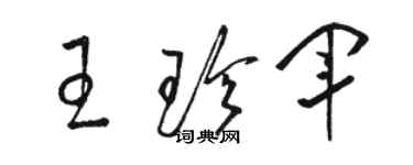骆恒光王珍军草书个性签名怎么写