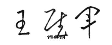 骆恒光王慰军草书个性签名怎么写