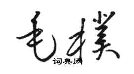 骆恒光毛朴草书个性签名怎么写