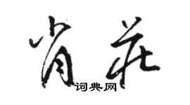 骆恒光肖庄草书个性签名怎么写