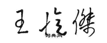 骆恒光王忆杰草书个性签名怎么写