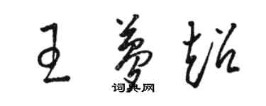 骆恒光王梦超草书个性签名怎么写