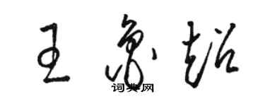 骆恒光王鲁超草书个性签名怎么写