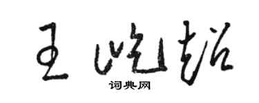 骆恒光王屹超草书个性签名怎么写