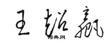 骆恒光王超赢草书个性签名怎么写