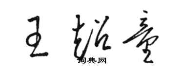 骆恒光王超童草书个性签名怎么写