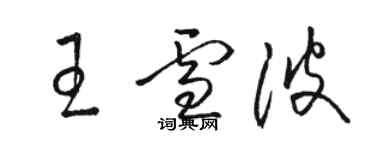 骆恒光王雪波草书个性签名怎么写