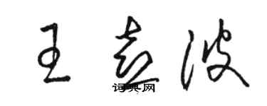 骆恒光王喜波草书个性签名怎么写