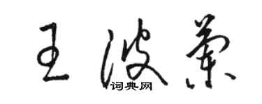骆恒光王波兰草书个性签名怎么写