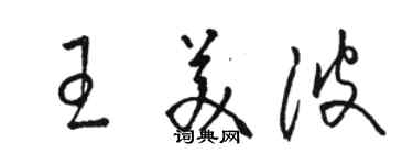 骆恒光王美波草书个性签名怎么写