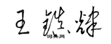 骆恒光王镇辉草书个性签名怎么写