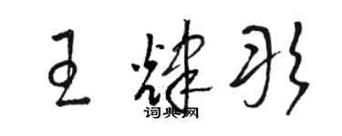 骆恒光王辉彤草书个性签名怎么写