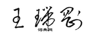 骆恒光王瑞刚草书个性签名怎么写