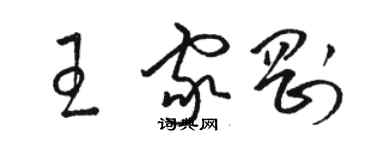 骆恒光王家刚草书个性签名怎么写