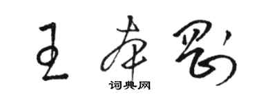 骆恒光王本刚草书个性签名怎么写