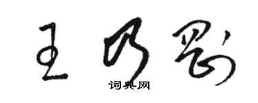 骆恒光王乃刚草书个性签名怎么写