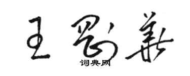 骆恒光王刚华草书个性签名怎么写