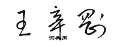 骆恒光王辛刚草书个性签名怎么写