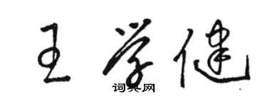 骆恒光王学健草书个性签名怎么写
