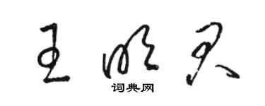 骆恒光王明君草书个性签名怎么写