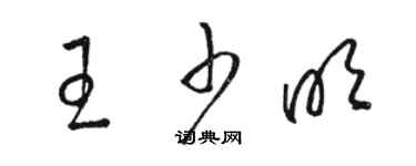 骆恒光王少明草书个性签名怎么写