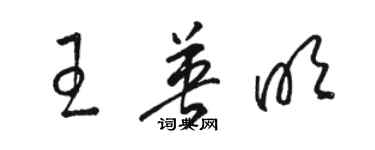 骆恒光王英明草书个性签名怎么写