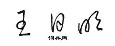 骆恒光王日明草书个性签名怎么写