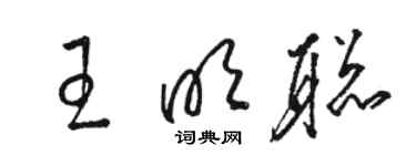 骆恒光王明聪草书个性签名怎么写