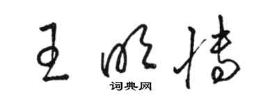 骆恒光王明博草书个性签名怎么写