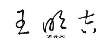 骆恒光王明吉草书个性签名怎么写