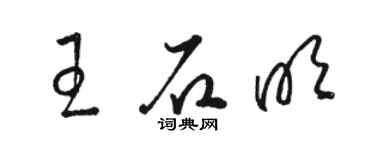 骆恒光王石明草书个性签名怎么写