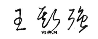 骆恒光王斯强草书个性签名怎么写