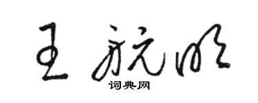 骆恒光王航明草书个性签名怎么写