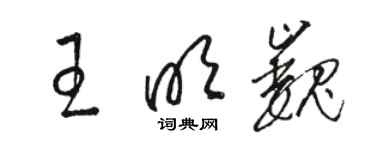 骆恒光王明巍草书个性签名怎么写