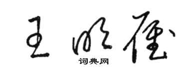 骆恒光王明雁草书个性签名怎么写