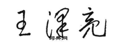 骆恒光王泽亮草书个性签名怎么写